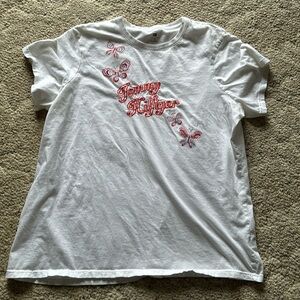 Tommy Hilfiger 2x women’s tshirt. White embroidered.